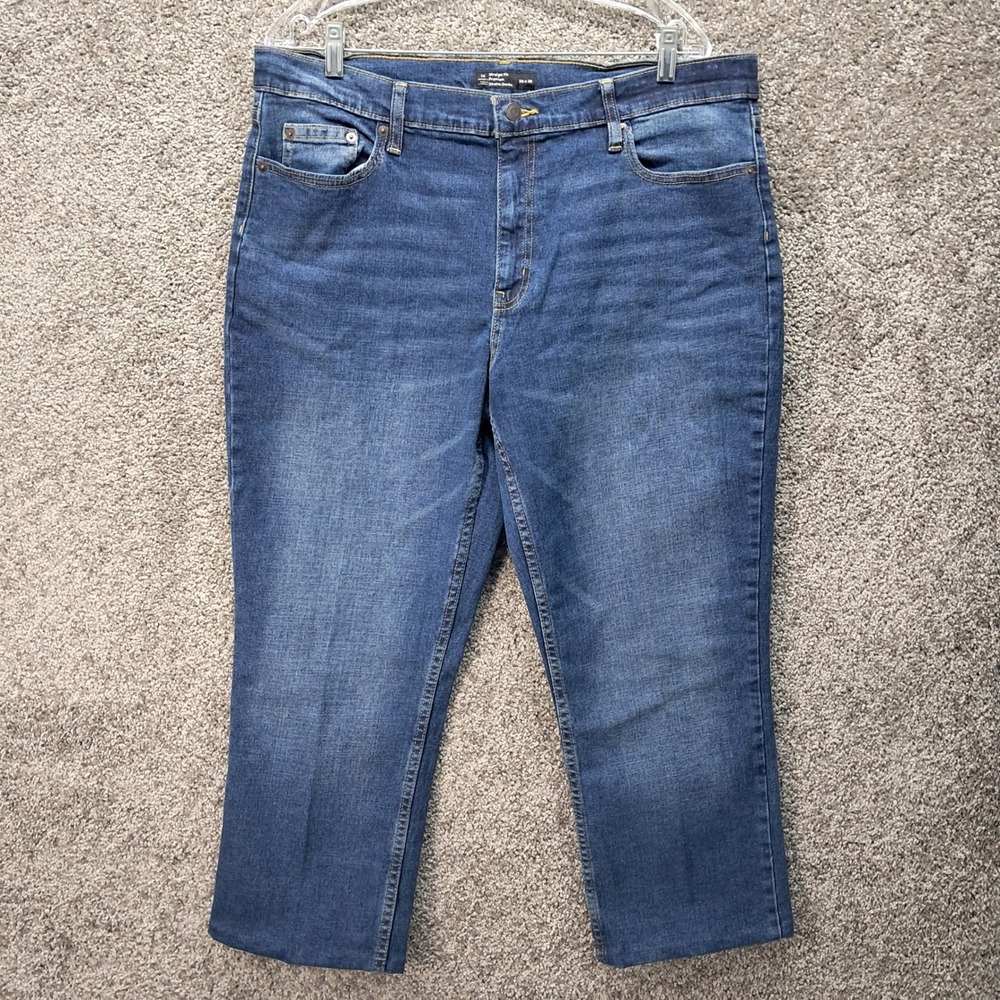 Members Mark Mens Straight Fit Premium‎ Stretch Denim Jeans Blue 38x30